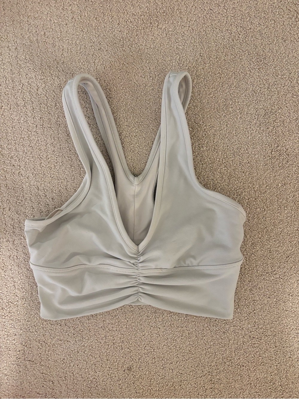Alo Yoga Gather Longline Bra Ivory/Cream XS